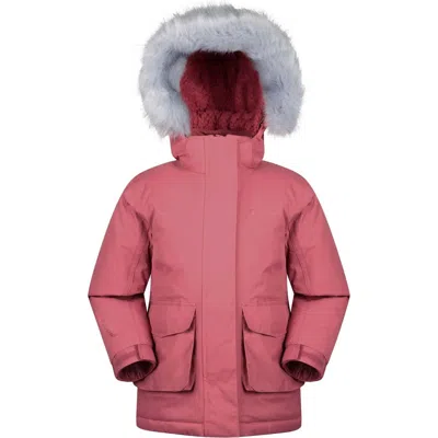 Mountain Warehouse Childrens/kids Ranger Logo Water Resistant Jacket In Pink