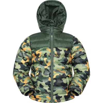 Mountain Warehouse Childrens/kids Seasons Watercolour Padded Jacket In Green