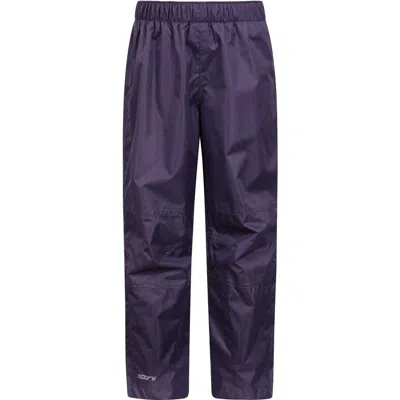 Mountain Warehouse Childrens/kids Spray Ii Waterproof Over Trousers In Purple