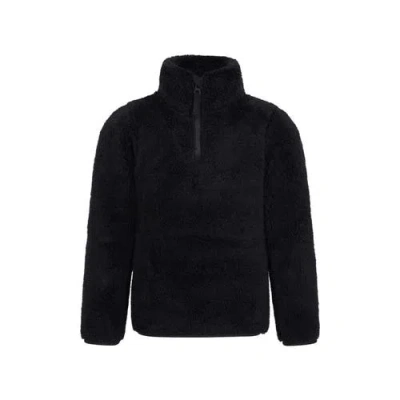 Mountain Warehouse Childrens/kids Teddy Half Zip Fleece Top In Black