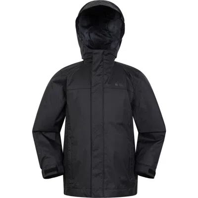 Mountain Warehouse Childrens/kids Torrent Taped Seam Waterproof Jacket In Black
