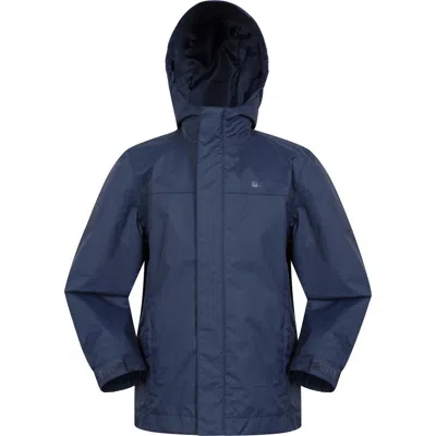 Mountain Warehouse Childrens/kids Torrent Taped Seam Waterproof Jacket In Blue