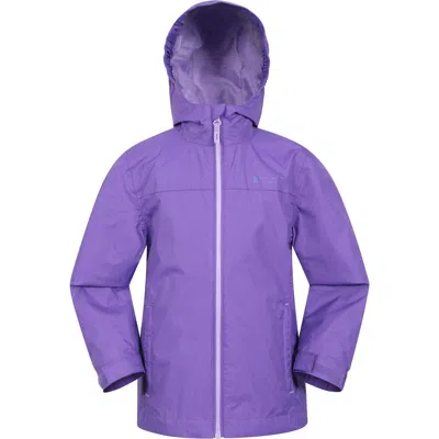 Mountain Warehouse Childrens/kids Torrent Taped Seam Waterproof Jacket In Purple