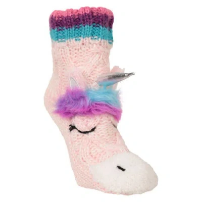 Mountain Warehouse Childrens/kids Unicorn Slip Resistant Socks In Neutral
