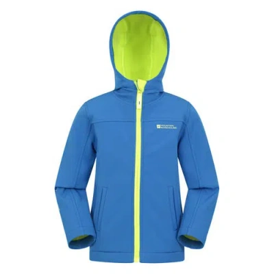 Mountain Warehouse Childrens/kids Water Resistant Soft Shell Jacket In Blue