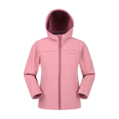 Mountain Warehouse Childrens/kids Water Resistant Soft Shell Jacket In Pink