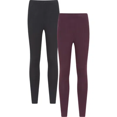 Mountain Warehouse Cotton Blend Midweight Leggings In Purple