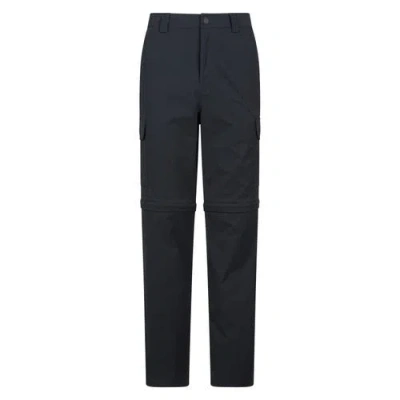 Mountain Warehouse Delta Stretch Zip-off Regular Cargo Pants In Black