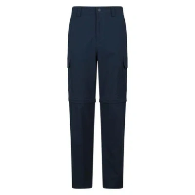 Mountain Warehouse Delta Stretch Zip-off Regular Cargo Pants In Blue