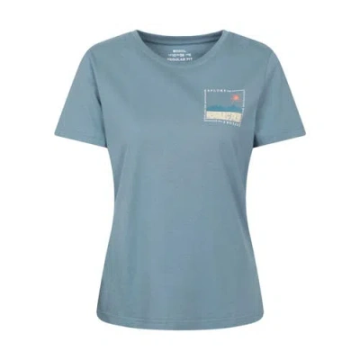 Mountain Warehouse Explore The Mountains Printed T-shirt In Blue