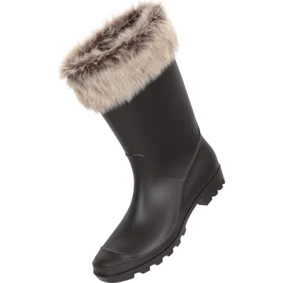 Mountain Warehouse Faux Fur Lined Galoshes In Black