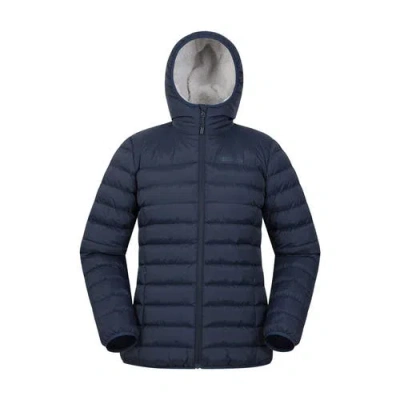 Mountain Warehouse Faux Fur Lined Padded Jacket In Blue