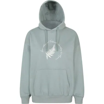 Mountain Warehouse Fern Slogan Relaxed Fit Hoodie In Green