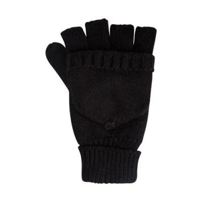 Mountain Warehouse Fingerless Knitted Mittens In Black