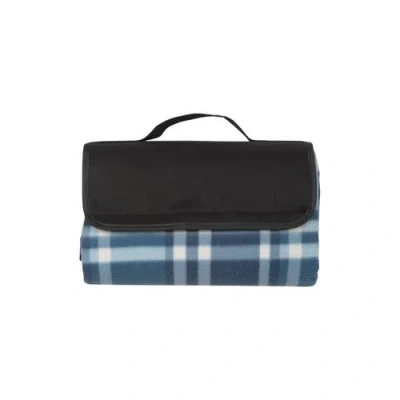 Mountain Warehouse Fleece Checked Picnic Mat In Black