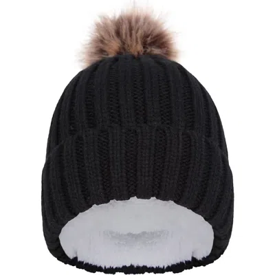 Mountain Warehouse Geneva Borg Lined Beanie In Jet Black