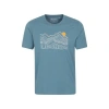 Mountain Warehouse Linear Natural T-shirt In Blue