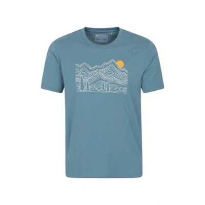 Mountain Warehouse Linear Natural T-shirt In Blue
