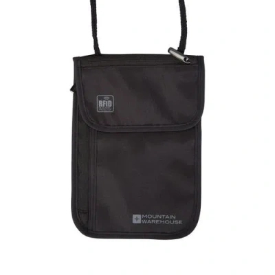 Mountain Warehouse Logo Rfid Blocking Neck Pouch In Black