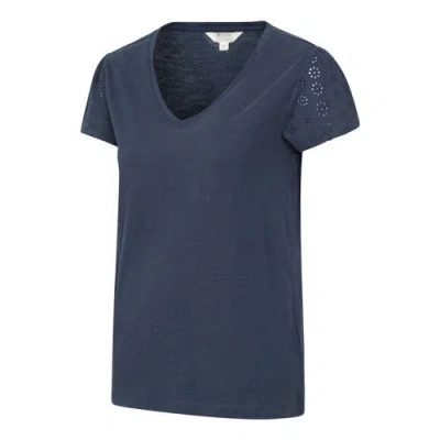 Mountain Warehouse Malaga Broderie Sleeve T-shirt In Blue