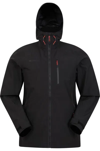 Mountain Warehouse Mens Bachill Three Layer Waterproof Jacket In Black