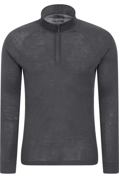 Mountain Warehouse Mens Merino Ii Base Layer Top In Gray