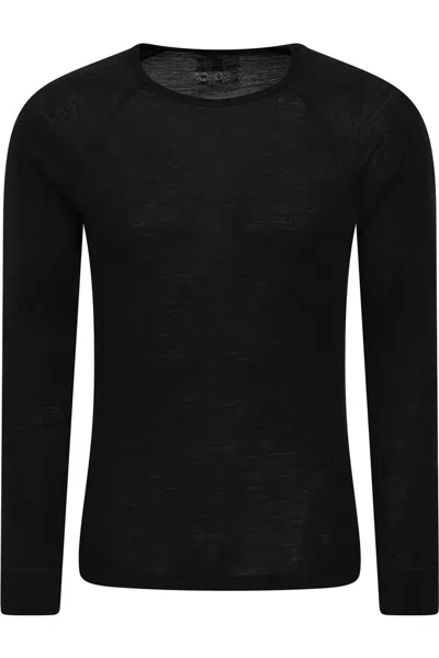 Mountain Warehouse Mens Merino Wool Thermal Top In Black