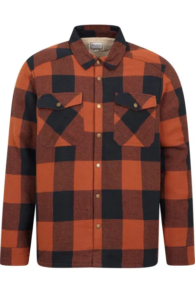 Mountain Warehouse Mens Pinn Flannel Borg Lined Shirt In Yellow
