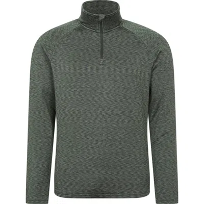 Mountain Warehouse Mens Power Quarter Zip Midlayer Top In Gray