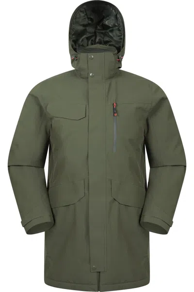 Mountain Warehouse Mens Reid Waterproof Padded Jacket In Green