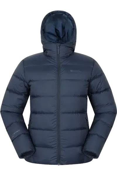 Mountain Warehouse Mens Stratus Down Packable Hooded Jacket In Blue