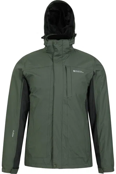 Mountain Warehouse Mens Thunderstorm 3 In 1 Waterproof Jacket In Green