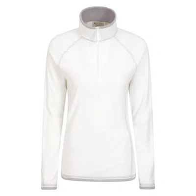 Mountain Warehouse Montana Half Zip Fleece Top In White