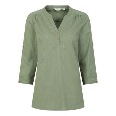 Mountain Warehouse Petra Relaxed Fit 3/4 Sleeve Shirt In Green