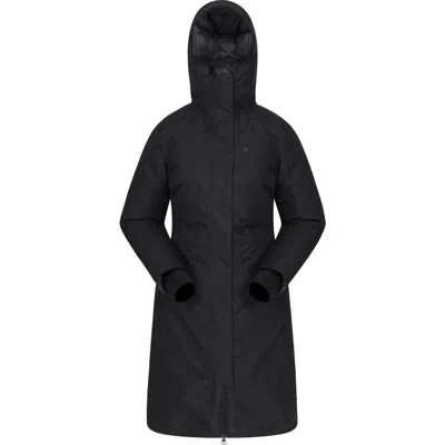 Mountain Warehouse Polar Down Long Length Hybrid Jacket In Black