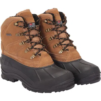 Mountain Warehouse Range Cow Suede Snow Boots In Metallic
