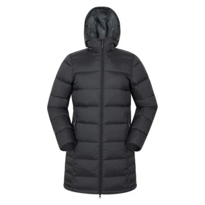 Mountain Warehouse Stratus Extreme Packable Long Down Jacket In Black
