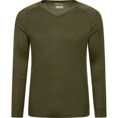 Mountain Warehouse Talus V Neck Thermal Top In Green