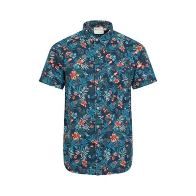 Mountain Warehouse Tropical Floral Short-sleeved Shirt In Blue