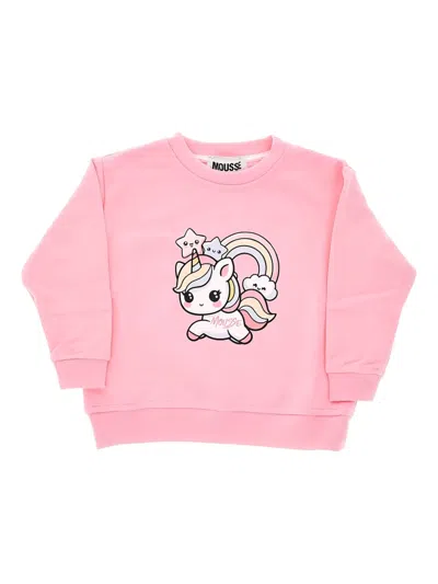 Mousse Dans La Bouche Kids' Graphic-print Sweatshirt In Pink