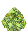Mousse Dans La Bouche Injasurf Print Full-zip Hoodie Kids In Green