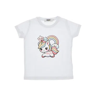 Mousse Dans La Bouche Lifeshark Print T-shirt Kids In White