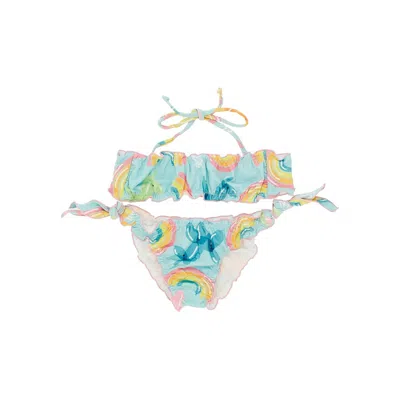 Mousse Dans La Bouche Printed Bikini Kids In Multicolor