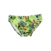 Mousse Dans La Bouche Printed Swim Briefs Kids In Green