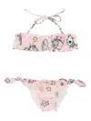 Mousse Dans La Bouche Ruffled Unicorn-print Bikini In Multi