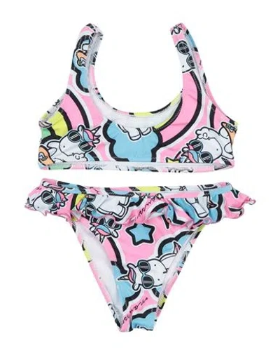 Mousse Dans La Bouche Babies'  Toddler Girl Bikini Pink Size 4 Polyester, Elastane
