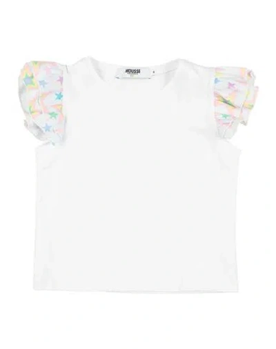 Mousse Dans La Bouche Babies'  Toddler Girl T-shirt White Size 6 Cotton