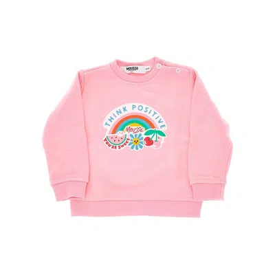 Mousse Dans La Bouche Unicorn Print Crewneck Sweatshirt Kids In Pink