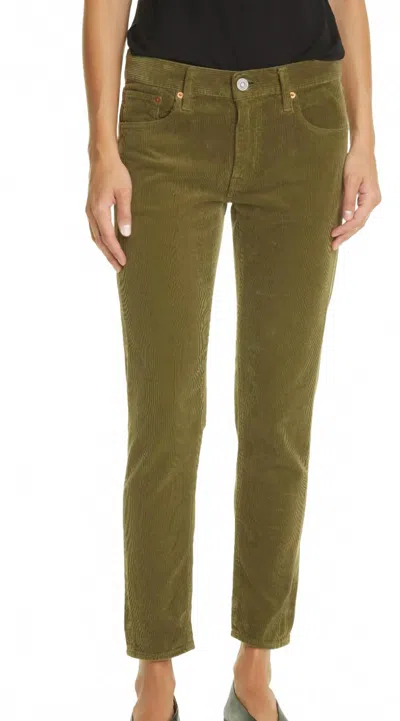 Moussy Ailey Corduroy Pant In Khaki In Green