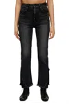 Moussy Alhambra Flare Jeans In Black In Black